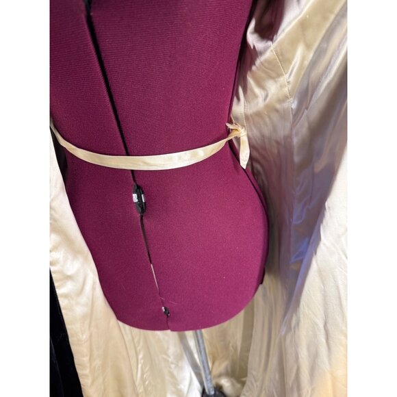 Antique 1920s Silky Velvet Black Opera Coat/Robe Puffed Collar/Sleeves - Picture 9 of 16